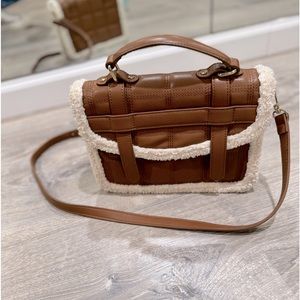 Antik Kraft Sherpa Satchel Crossbody Strap Bag